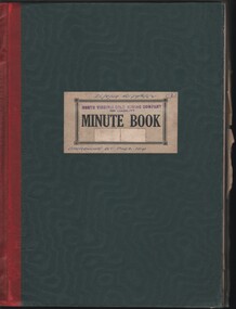 Document - MCCOLL, RANKIN AND STANISTREET COLLECTION: NORTH VIRGINIA GMC N L - MINUTE BOOK, 26/8/1948 - 19/6/1958