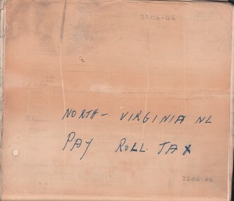 Document - MCCOLL, RANKIN AND STANISTREET COLLECTION: NORTH VIRGINIA GMC N L - PAY ROLL TAX RETURNS, July 1941 - 16 Sept 1948