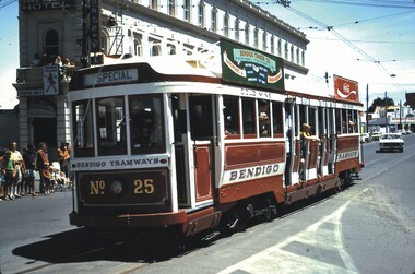 Slide - BENDIGO TRAMS, Dec 1972