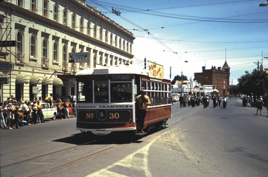Slide - BENDIGO TRAMS, Dec 1972