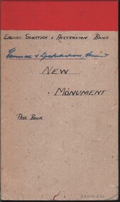 Document - MCCOLL, RANKIN AND STANISTREET COLLECTION: NEW MONUMENT GMC N/L - PASS BOOK, June 1944 - May 1962