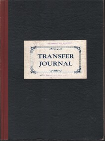 Document - MCCOLL, RANKIN AND STANISTREET COLLECTION: NEW MONUMENT GMC N/L - TRANSFER JOURNAL, Oct 1939 to Jan 1941