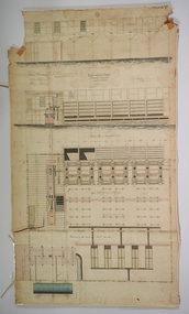 Document - CRUSHING BATTERY , ENGINEERS DRAWING, August 17th 1874