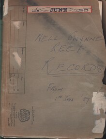 Document - MCCOLL, RANKIN AND STANISTREET COLLECTION: NELL GWYNNE REEF N/L - RECORDS, 1957 - 1974