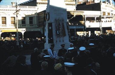 Slide - CASTLEMAINE HISTORICAL SOCIETY COLLECTION, CENOTAPH, 1957
