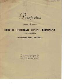 Document - MCCOLL, RANKIN AND STANISTREET COLLECTION:  NORTH DEBORAH GOLD MINING CO. N.L, 17 April 1937