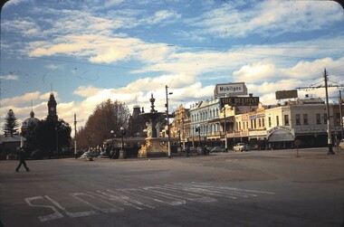 Slide - CASTLEMAINE HISTORICAL SOCIETY COLLECTION, ALEXANDRA FOUNTAIN, 1955