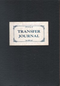 Document - MCCOLL, RANKIN AND STANISTREET COLLECTION: FORBES CARSHALTON GOLD MINING CO - TRANSFER JOURNAL, Nov 1939 - Jan 1941