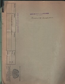 Document - MCCOLL, RANKIN AND STANISTREET COLLECTION: CENTRAL NELL GWYNNE, 1936 - 1950