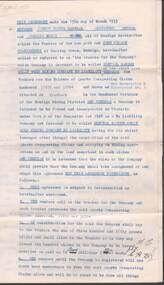 Document - MCCOLL, RANKIN AND STANISTREET  COLLECTION: CENTRAL GARDEN GULLY GOLD MINING CO NL, AGREEMENTS, c1933