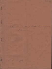 Document - MCCOLL, RANKIN AND STANISTREET COLLECTION:  NAPOLEON REEF GOLD MINING CO. N.L, 20 May 1940