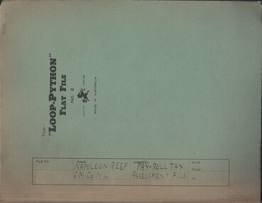 Document - MCCOLL, RANKIN AND STANISTREET COLLECTION:  NAPOLEON REEF GOLD MINING CO. N.L, 1941-1950