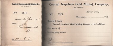 Document - MCCOLL, RANKIN AND STANISTREET COLLECTION: CENTRAL NAPOLEON GOLD MINING CO. N.L, 24 Jan 1938 - 18 Sep 1942