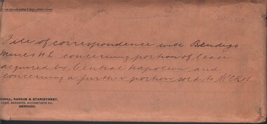 Document - MCCOLL, RANKIN AND STANISTREET COLLECTION: CENTRAL NAPOLEON GOLD MINING CO. N.L, 1938 - 1939
