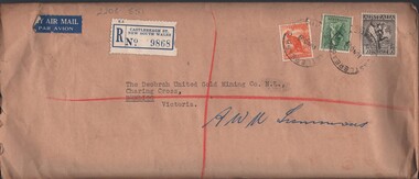 Document - MCCOLL, RANKIN AND STANISTREET COLLECTION: DEBORAH UNITED GOLD MINING CO. NL - CORRESPONDENCE RE AWARD, 1947, 1949