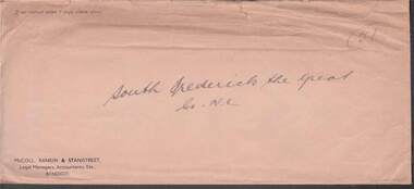 Document - MCCOLL, RANKIN AND STANISTREET  COLLECTION: SOUTH FREDERICK THE GREAT CO NL, 1934