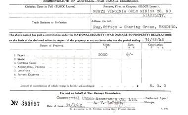 Document - MCCOLL, RANKIN AND STANISTREET  COLLECTION: NORTH VIRGINIA GM CO NL COMMONWEALTH OF AUSTRALIA-WAR DAMAGE COMMISSION, 1942