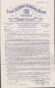 Document - MCCOLL, RANKIN AND STANISTREET  COLLECTION: NORTH VIRGINIA GOLD MINING CO NL, STATE ACCIDENT INSURANCE OFFICE, 1939