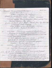 Document - MCCOLL, RANKIN AND STANISTREET COLLECTION: CENTRAL DEBORAH GOLD MINE NL - MINUTE BOOK MONUMENT HILL, 1934