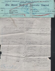 Document - MCCOLL, RANKIN AND STANISTREET COLLECTION: CENTRAL DEBORAH GOLD MINE NL:  RETURNED CHEQUES, 1946-1947
