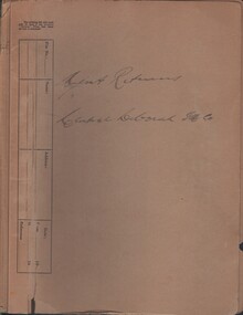 Document - MCCOLL, RANKIN AND STANISTREET COLLECTION: CENTRAL DEBORAH GOLD MINE NL:  GOLD MINT RETURNS