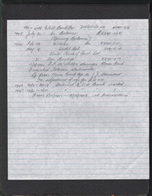 Document - MCCOLL, RANKIN AND STANISTREET COLLECTION: CENTRAL DEBORAH GOLD MINE NL - BANK ACCOUNTS, August 1945 - Dec. 1948