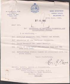 Document - MCCOLL, RANKIN AND STANISTREET  COLLECTION: NORTH VIRGINIA GOLD MINING COMPANY NL, MORTgage, 1940