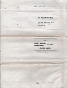 Document - MCCOLL, RANKIN AND STANISTREET COLLECTION: CENTRAL NAPOLEON GOLD MINING CO. N.L, 15th August 1950