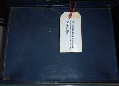 Archive - MCCOLL, RANKIN AND STANISTREET COLLECTION: CENTRAL DEBORAH MINING BOX