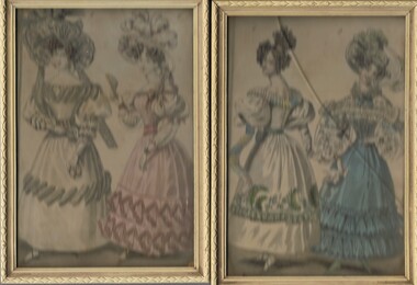 Decorative object - 2 FRAMED PRINTS, 1950