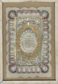Document - FRAMED: VALENTINE CARD, 1870