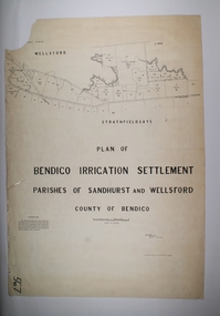 Map - BENDIGO IRRIGATION SETTLEMENT, 20/10/1908