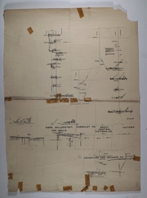 Document - MINING PLAN longitudinal section, Circa 1880's