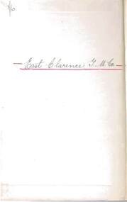Document - MCCOLL, RANKIN AND STANISTREET  COLLECTION: EAST CLARENCE GOLD MINE NL, 1942