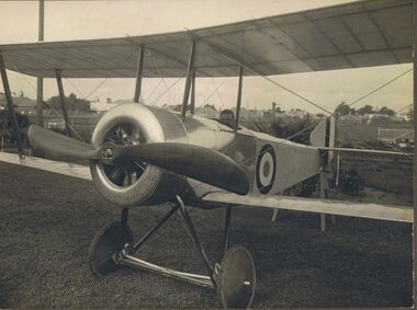 Photograph - BASIL WATSON COLLECTION: PHOTOGRAPH OF BASIL WATSON IN BIPLANE, c. 1916