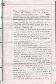 Document - MCCOLL, RANKIN AND STANISTREET  COLLECTION: DEBORAH EXTENDED GOLD MINES NL, AGREEMENT, 1940