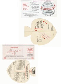 Document - BASIL WATSON COLLECTION: PUBLICITY CARDS FOR AUSTRALIAN AERIAL SERVICES LTD, c. 1930