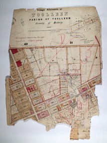 Map - TOOLLEEN ALLOTMENTS, circa 1870