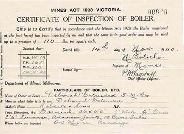 Document - MCCOLL, RANKIN AND STANISTREET  COLLECTION: DEBORAH EXT GM CO, 1940