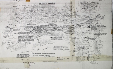Map - INFANCY OF BENDIGO, Original dated 28/10/1890