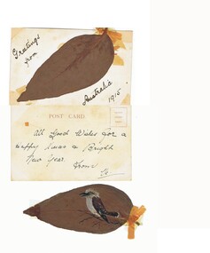 Document - BASIL WATSON COLLECTION: HANDMADE GREETING CARD (FROM 'VE'), 1915