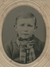 Photograph - TIN PHOTOGRAPH OF A YOUNG BOY