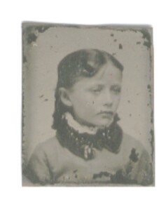 Photograph - TIN PHOTOGRAPH OF A YOUNG GIRL