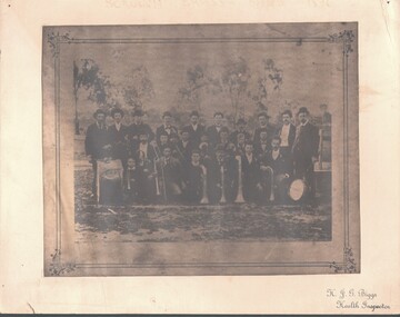 Photograph - BOROUGH BRASS BAND 1896, 1896