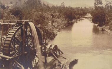 Photograph - PHOTO OF WATER WHEEL, 1900