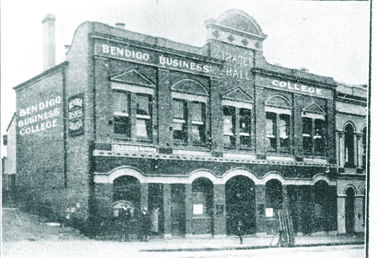Photograph - BENDIGO BUSINESS COLLEGE - TRADES HALL, 1900-1920