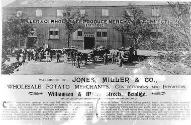 Photograph - JONES MILLER & CO, WHOLESALE POTATO MERCHANTS, c. 1900