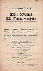 Document - MCCOLL, RANKIN AND STANISTREET  COLLECTION: GOLDEN SOVEREIGN GOLD MINING COMPANY, 1938