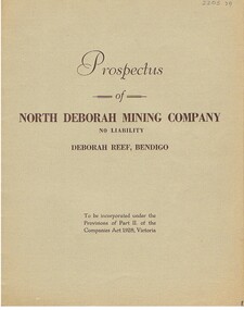 Document - MCCOLL, RANKIN AND STANISTREET  COLLECTION: NORTH DEBORAH MINING COMPANY NL DEBORAH REEF, 17th. April 1937