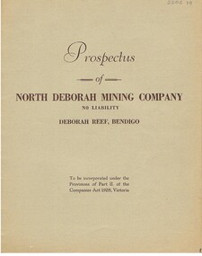 Document - MCCOLL, RANKIN AND STANISTREET  COLLECTION: NORTH DEBORAH MINING COMPANY NL DEBORAH REEF, 17th. April 1937